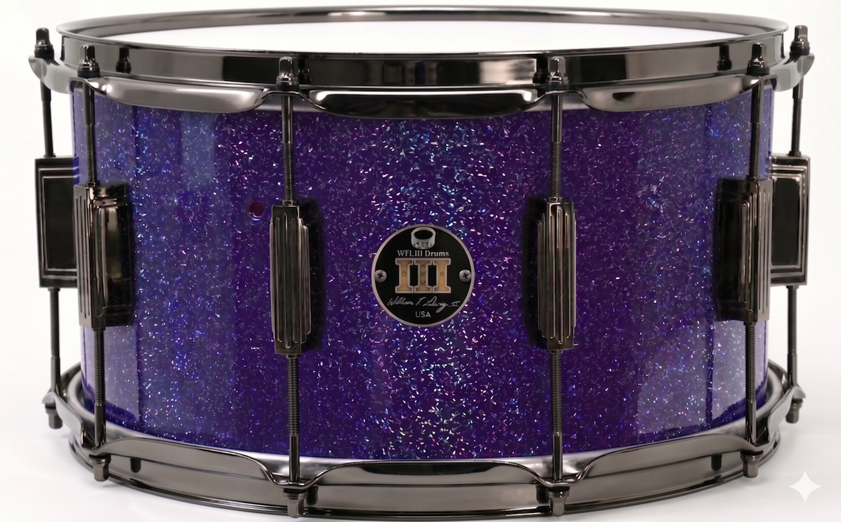 Snare 8" x 14" GALAXY SPARKLE Deep Purple