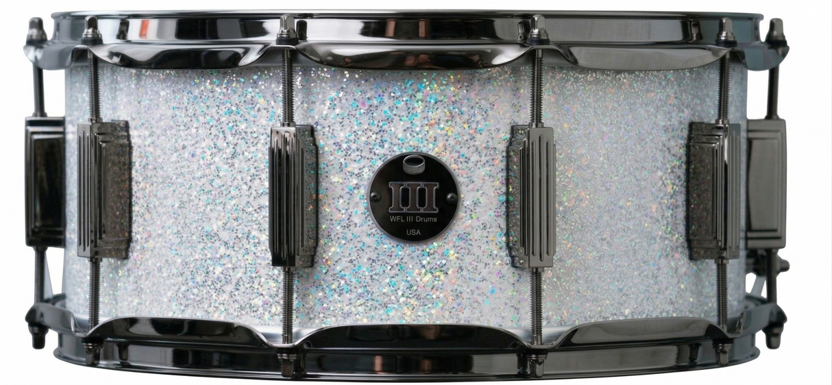 Snare 6.5" x 14" GALAXY SPARKLE Arctic White