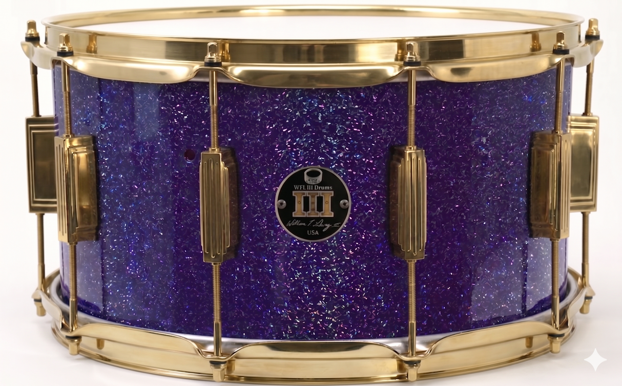 Snare 8" x 14" GALAXY SPARKLE Deep Purple