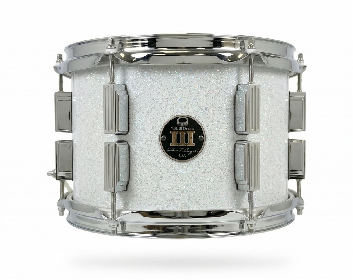 Rack tom 8" x 10" GALAXY SPARKLE Arctic White