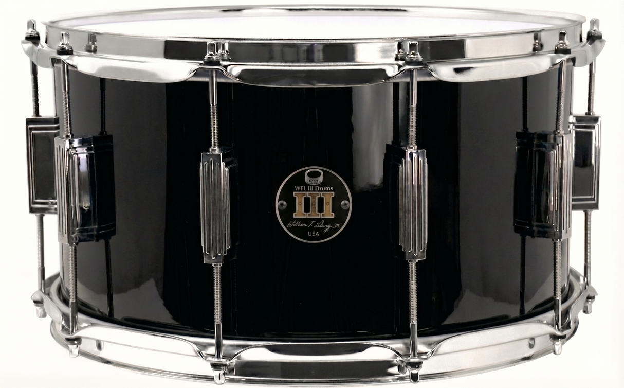 Snare 8" x 14" SOLID COLORS Piano Black