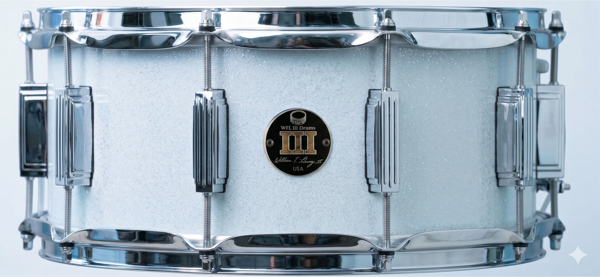 Snare 6.5" x 14" SPARKLE Arctic White
