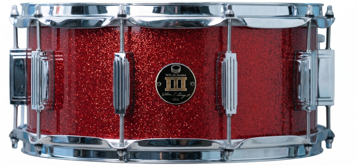 Snare 6.5" x 14" SPARKLE Ruby Red