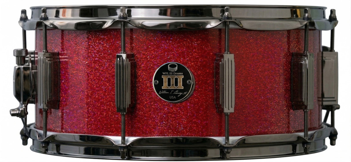 Snare 6.5" x 14" GALAXY SPARKLE Ruby Red