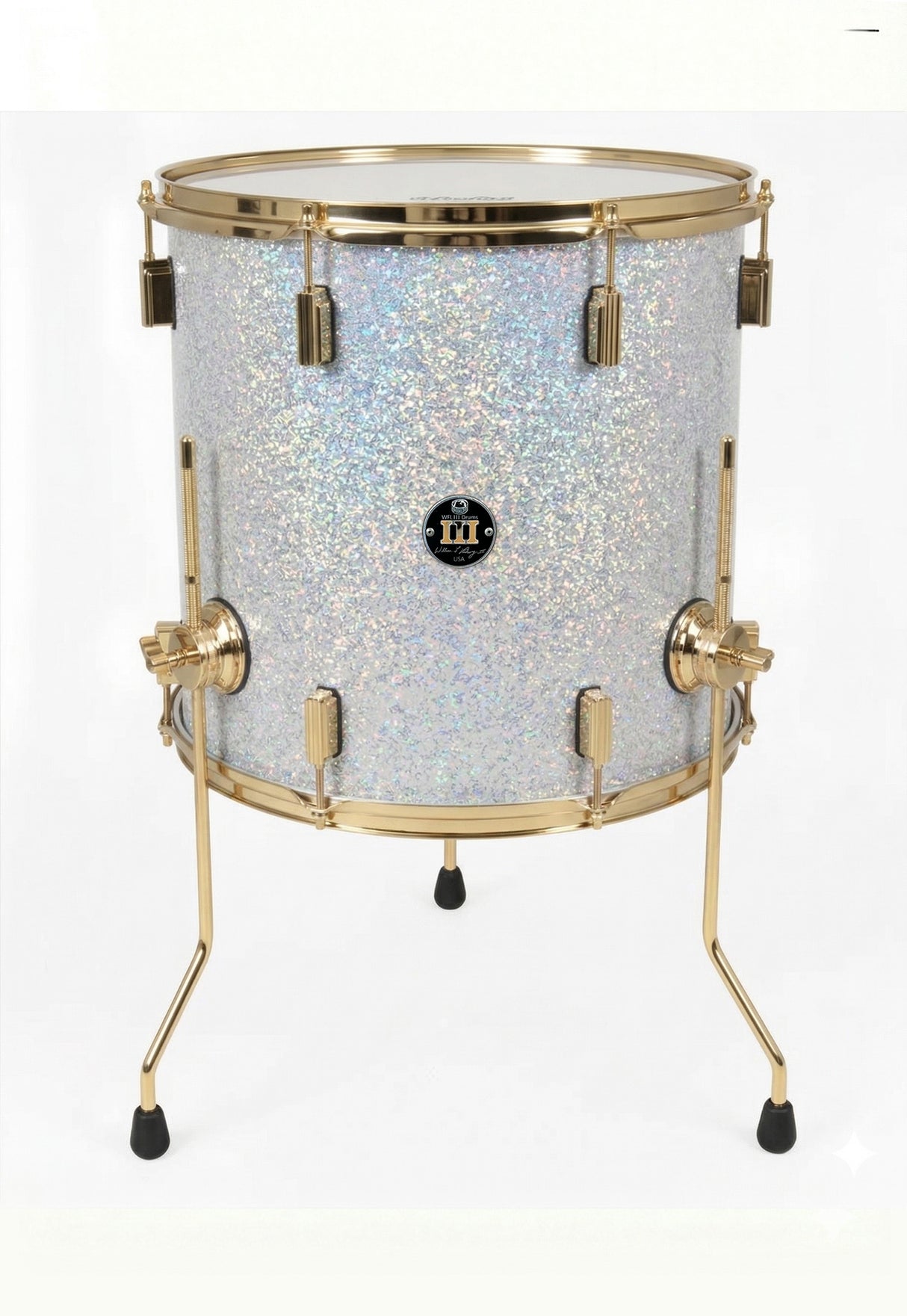 Floor tom 14" x 14" SPARKLE Arctic White