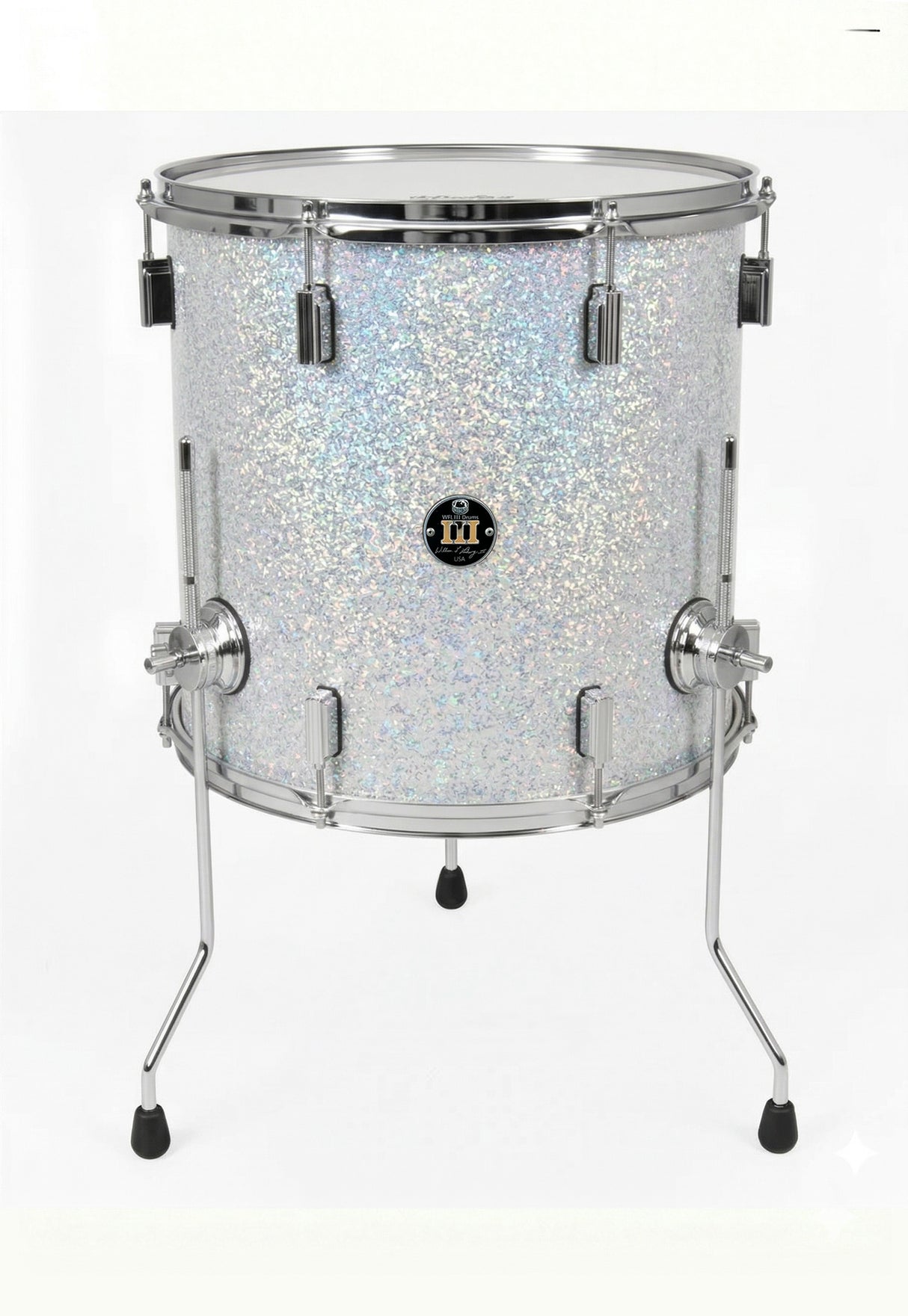 Floor tom 14" x 14" SPARKLE Arctic White