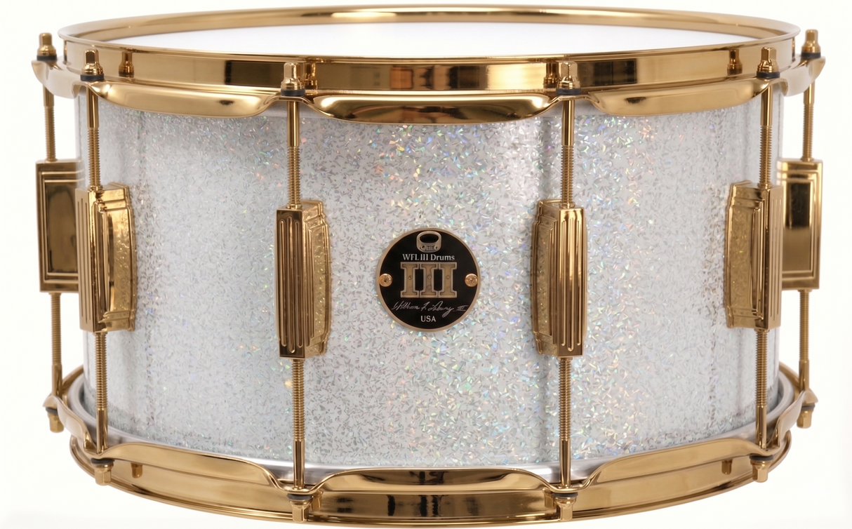Snare 8" x 14" GALAXY SPARKLE Arctic White