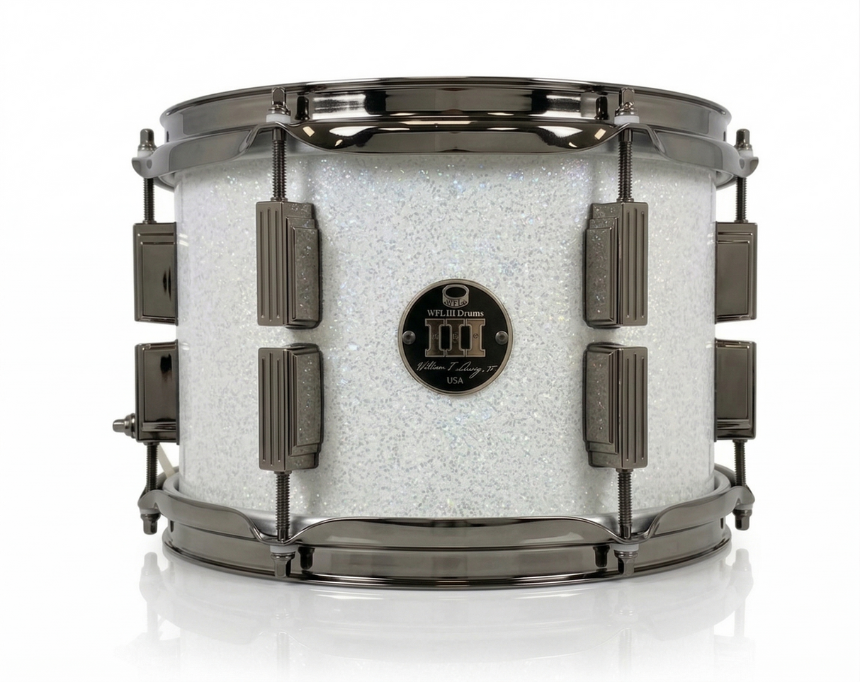 Rack tom 8" x 10" GALAXY SPARKLE Arctic White