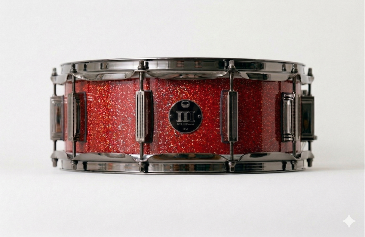 Snare 5.5" x 14" GALAXY SPARKLE Ruby Red