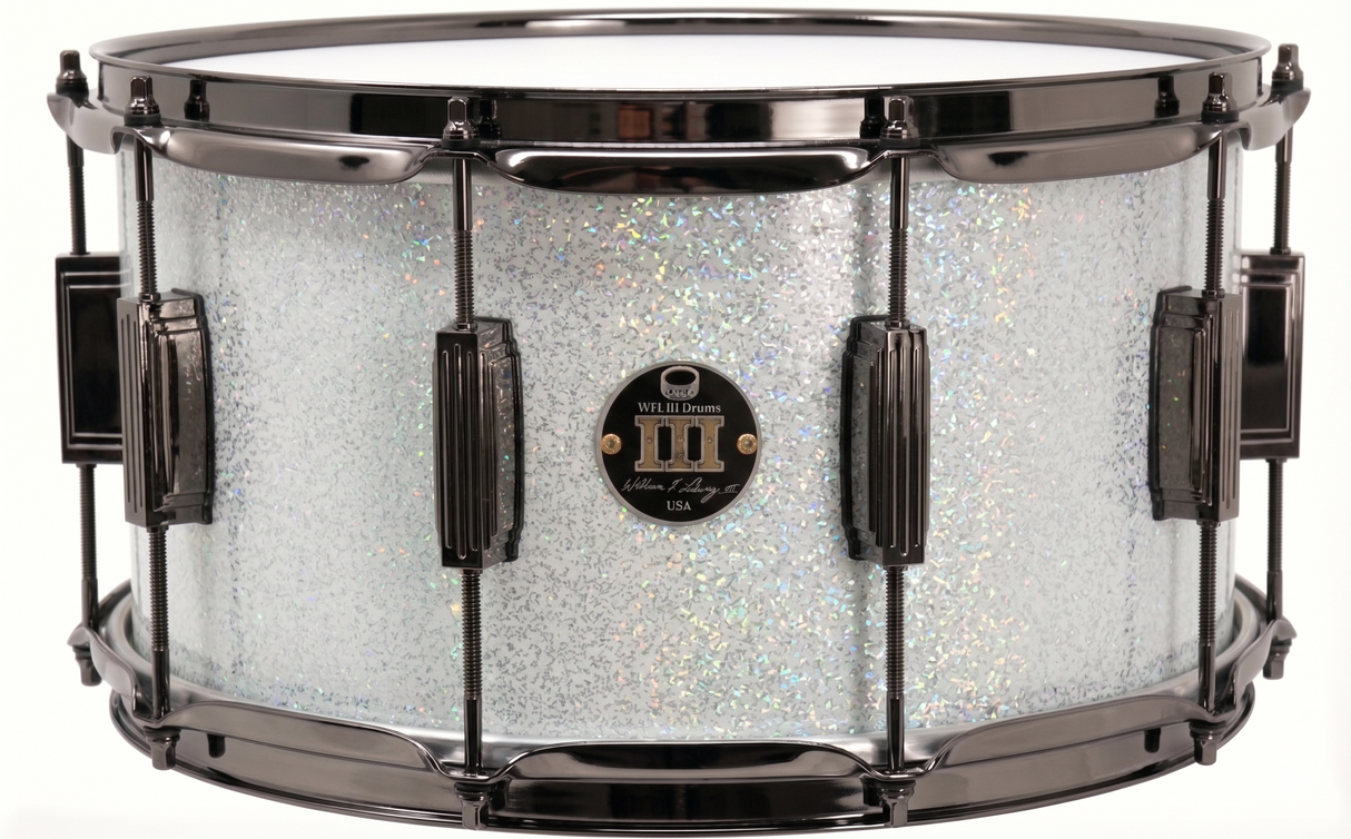 Snare 8" x 14" GALAXY SPARKLE Arctic White