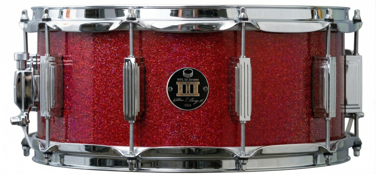 Snare 6.5" x 14" GALAXY SPARKLE Ruby Red
