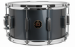 Snare drum with a glossy finish on a white background